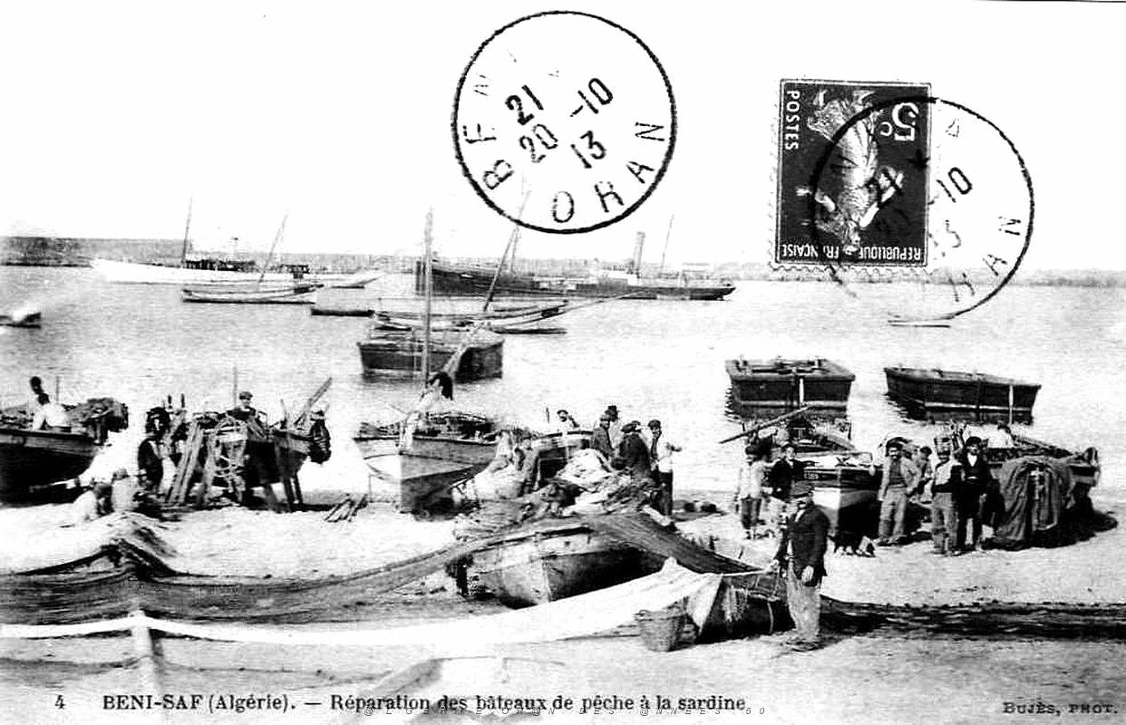 Beni-Saf - Reparation des Bateaux de Peche a la Sardine - 1913.jpg